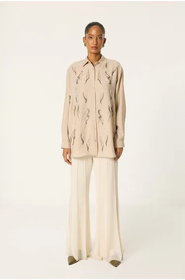 BEADED OVERSIZE SHIRT