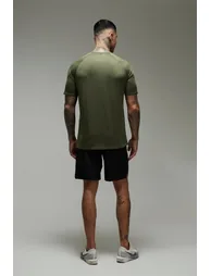 Tall Man Active Lightweight Essentials Gym Regular Fit Raglan T-shirt - khaki - 2