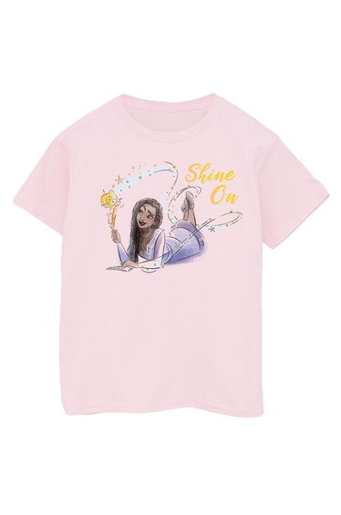 Wish Girls Shine On Asha Lying Cotton T-Shirt - Baby Pink