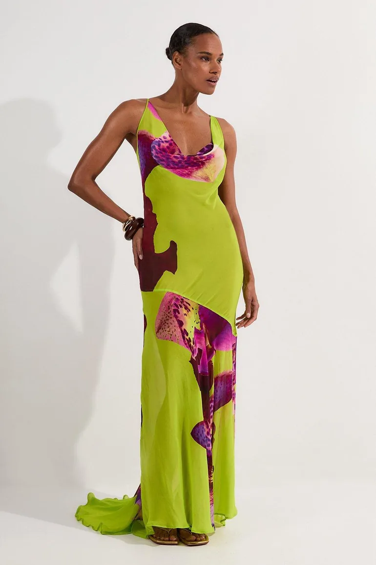 Beach Viscose Georgette Photographic Floral Beach Slip Dress Karen Millen : Premium Dresses : VogaCloset Oman Beach Viscose Georgette Photographic Floral Beach Slip Dress Karen Millen : Premium Dresses : VogaCloset Oman