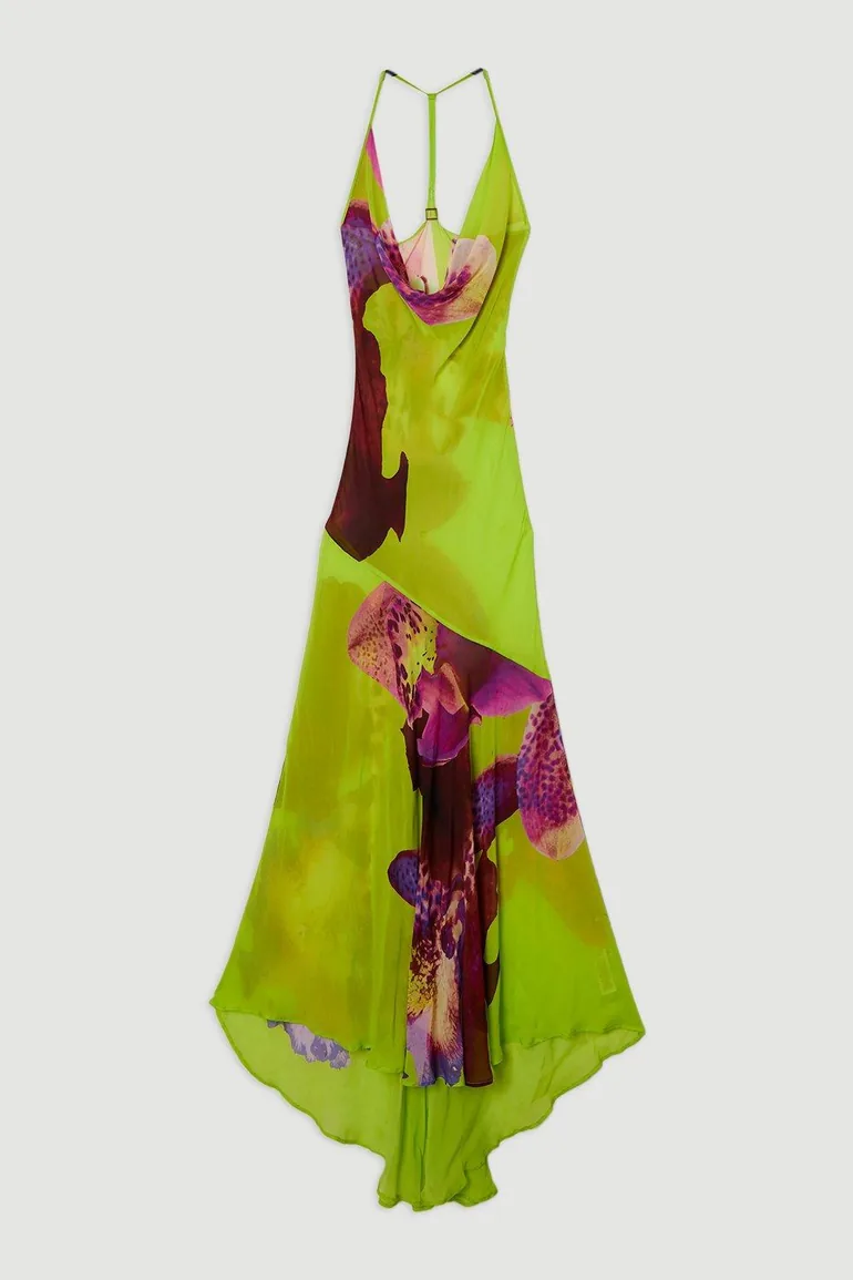 beach viscose georgette photographic floral beach slip dress Summer Beach Maxi Wrap Dress with Boho Floral Print – Victoria Ronaldo
