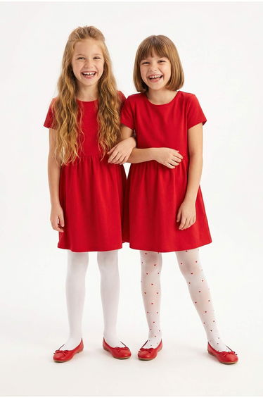 White 2-Pack Polka Dot Girls' April 23 Pantyhose