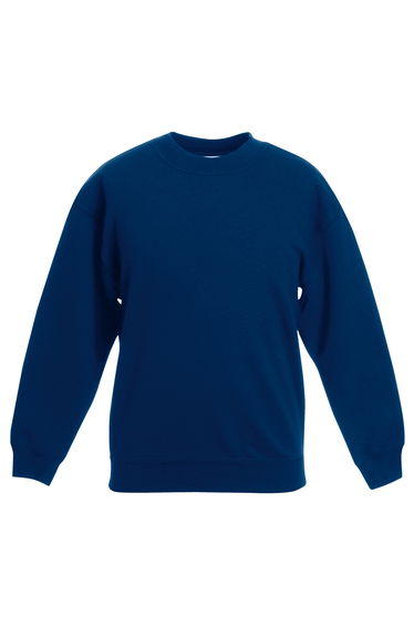 Fruit Of The Loom Kids Unisex Classic 80/20 Set-In Sweatshirt (Pack of 2) - Navy