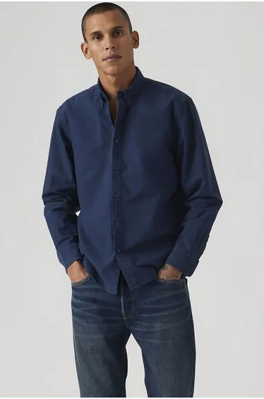 Relaxed Fit Button-Down Collar Oxford Shirt