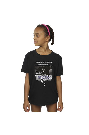 Beetlejuice Girls Strange And Unusual Cotton T-Shirt - Black