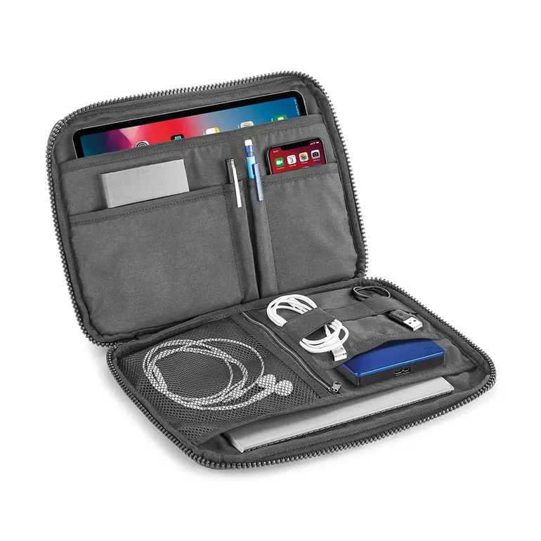 BagBase Essential Tech Organiser - Grey Marl - 1