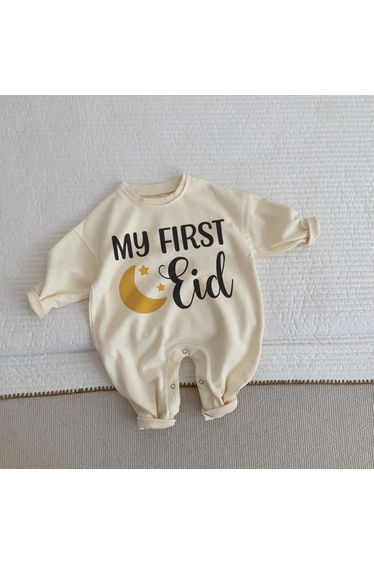 MY FIRST EID Baby Toddler Beige Romper