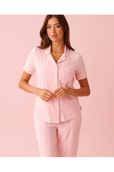 Cotton Short Sleeve Button-down Shirt