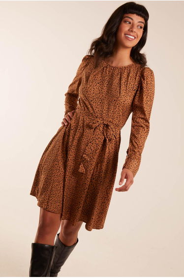 Skater Round Neck Mini Dress