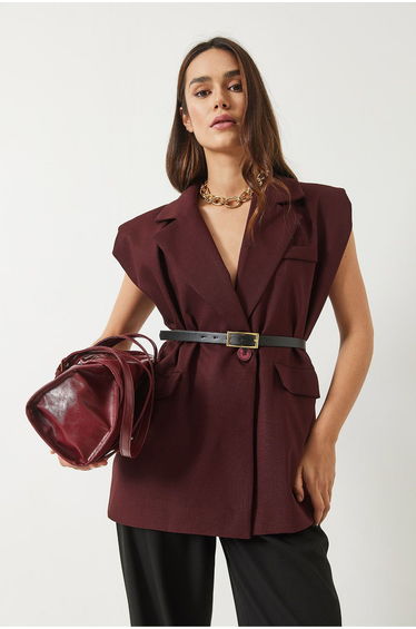 LUCCI Padded Oversized Vest with Shawl Collar product thumbnail 3