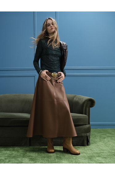 Faux Leather Skirt