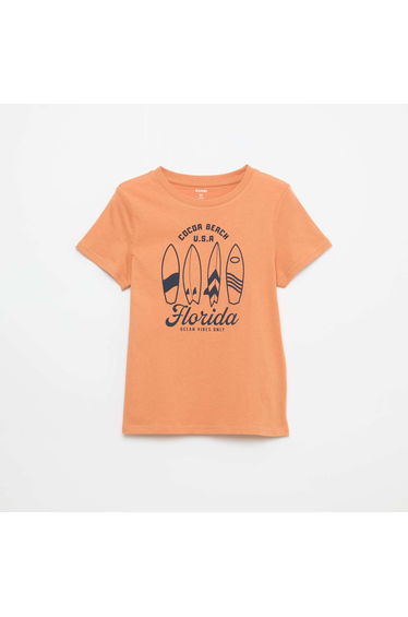 Printed Message T-Shirt BROWN