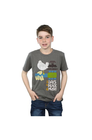 Woodstock Boys Festival Poster T-Shirt - Charcoal