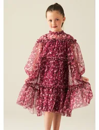 Cara Tiered Mesh Dress