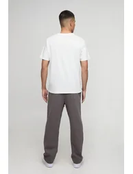 بنطلون رياضي بشرائح - رمادي - 1