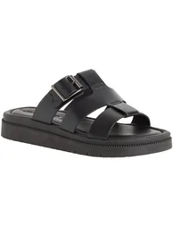 Flat Leather Mules - 1