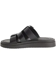 Flat Leather Mules - 2