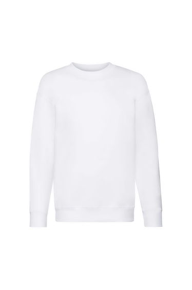 Fruit of the Loom Childrens/Kids Premium Drop Shoulder Sweatshirt - White