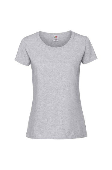 Fruit of the Loom Womens/Ladies Premium T-Shirt - Heather Grey