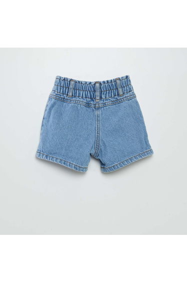Denim paperbag shorts BLUE