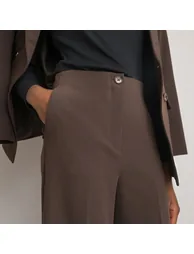 Cropped Wide Leg Trousers, Length 24.5" - 2