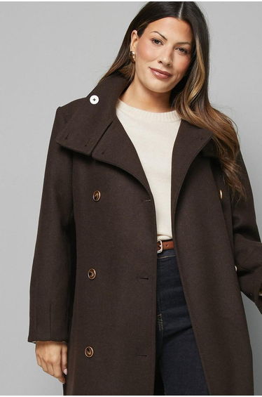 Funnel Neck Coat