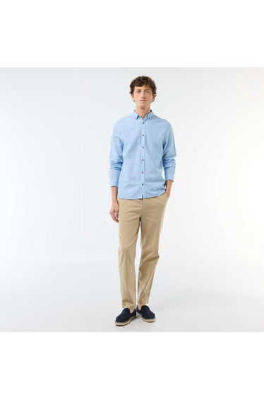 Blended linen shirt WHITE