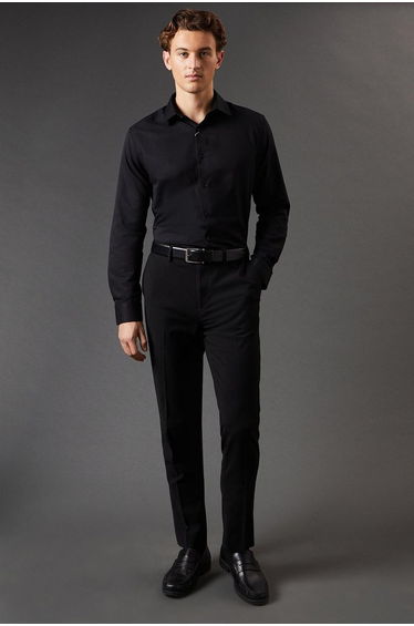 Tailored Fit Herringbone Weave Shirt