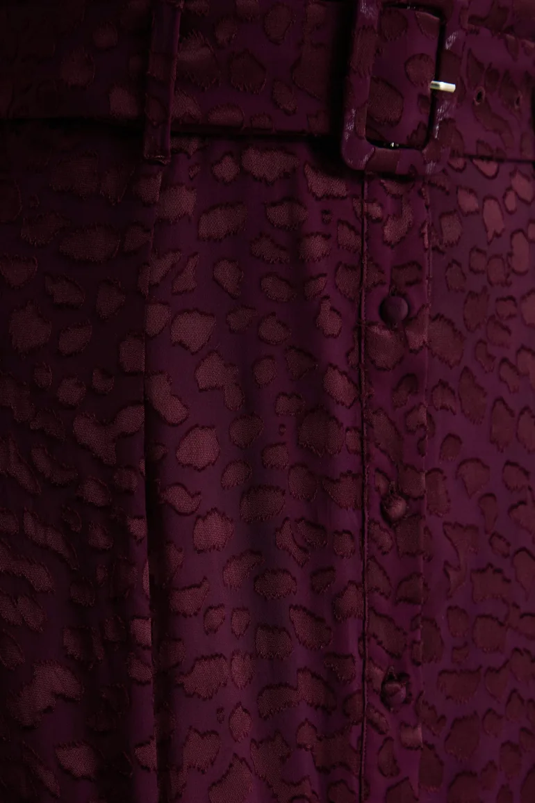 Kirsty | Purple Long Sleeve Shirt Dress With full Skirt - 5