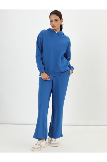 Royal Blue Fleece Relaxed Fit Hoodie