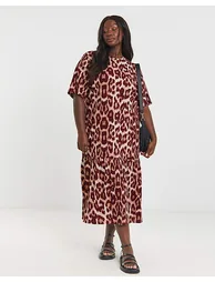 Waffle Drop Waist Midi Dress