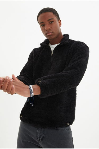 Sweatshirt - Black - Regular fit