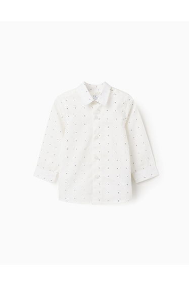 LS SHIRT POPLIN CO WHITE
