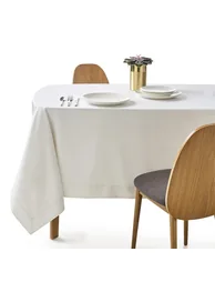 Border Linen Blend Tablecloth