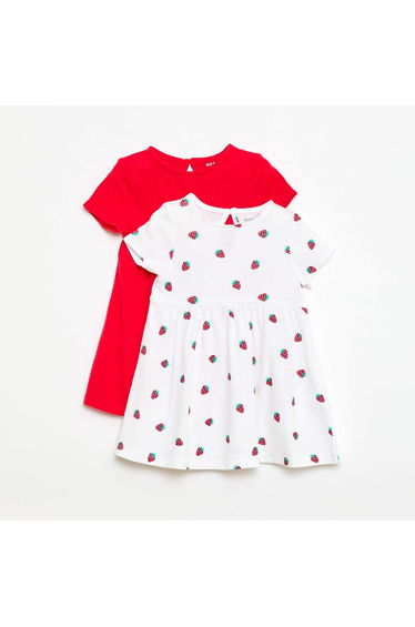 2-Pack Short-Sleeve Dresses WHITE