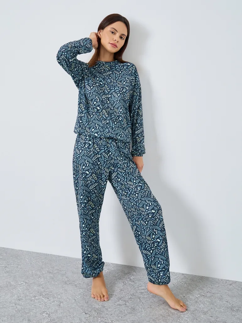 All Over Print T-Shirt and Cuffed Pyjama Set