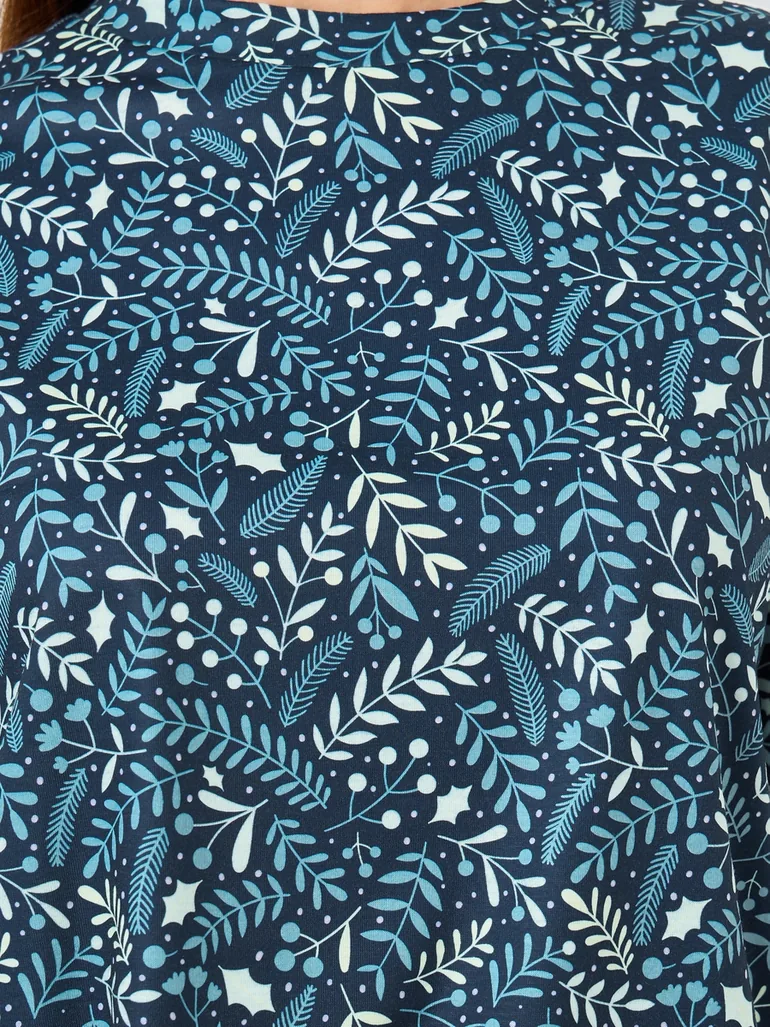 All Over Print T-Shirt and Cuffed Pyjama Set - 2