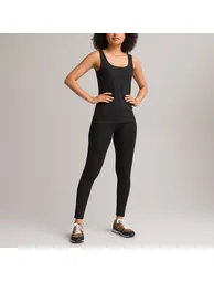 Cotton Mix Vest Top with Scoop Neck - 2