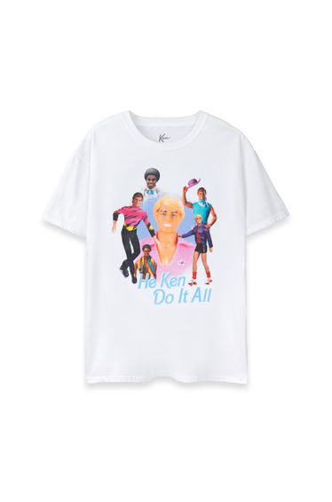 Barbie Mens He Ken Do It All T-Shirt - White
