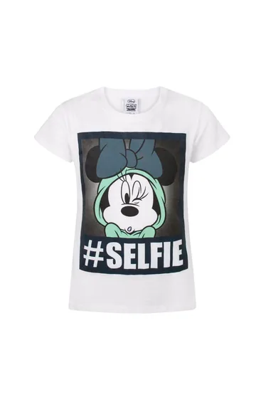 Disney Childrens/Kids Selfie Minnie Mouse T-Shirt - White