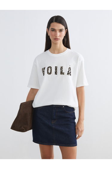 Crew Neck Printed Women's T-Shirt