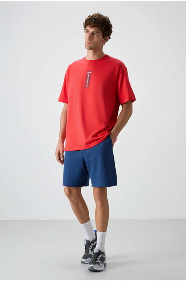 TOMMY Oversized Cotton Crew Neck Printed T-Shirt