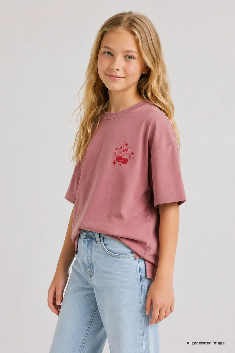 TOMMY Youth Cotton Elastane T-Shirt - 1