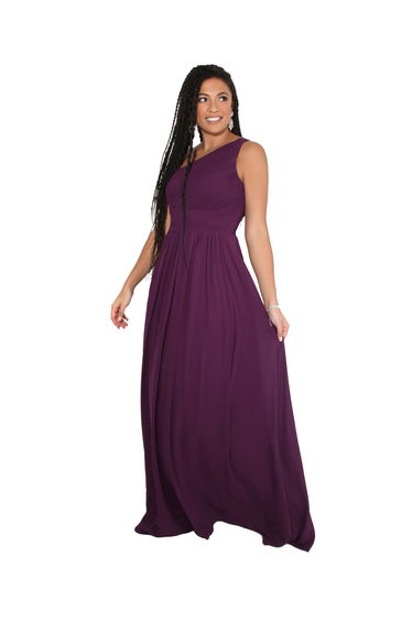 One Shoulder Evening Maxi Dress