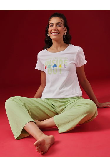 Cotton Printed T-Shirt and Pyjama Set