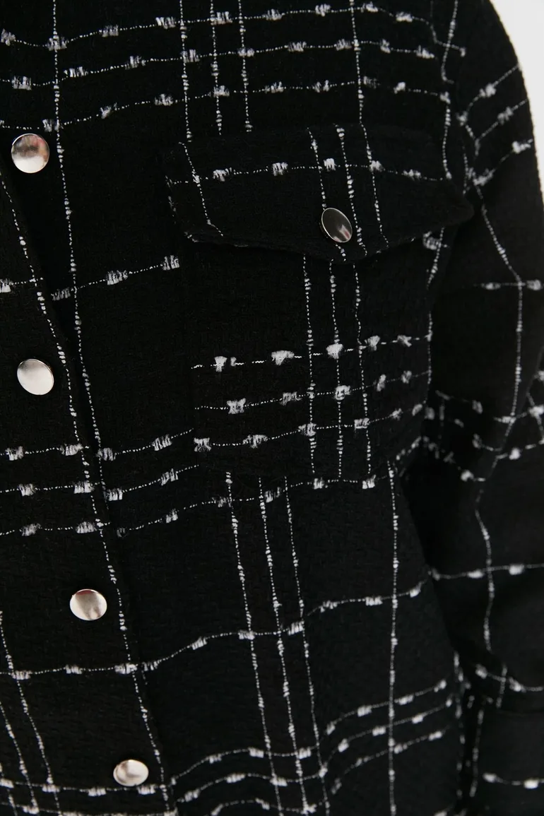 Black Chenille Woven Shirt - 4