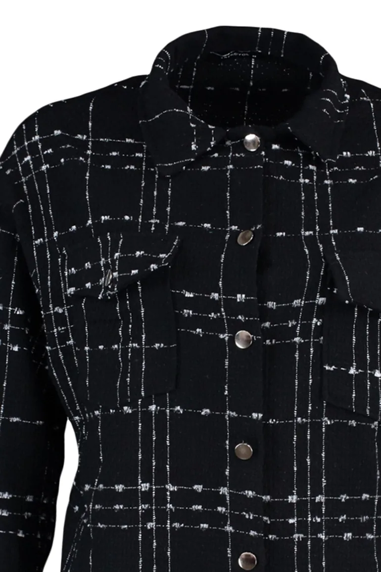 Black Chenille Woven Shirt - 6