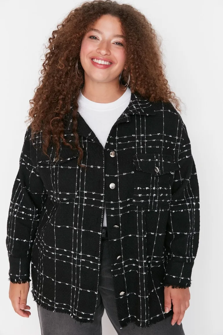 Black Chenille Woven Shirt