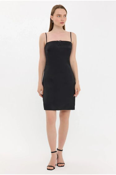 Spaghetti Strap Tie-Front Mini Dress