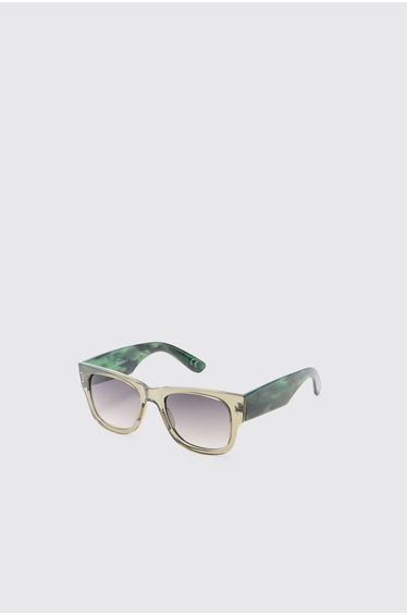 Plastic Rectangle Sunglasses - grey mist
